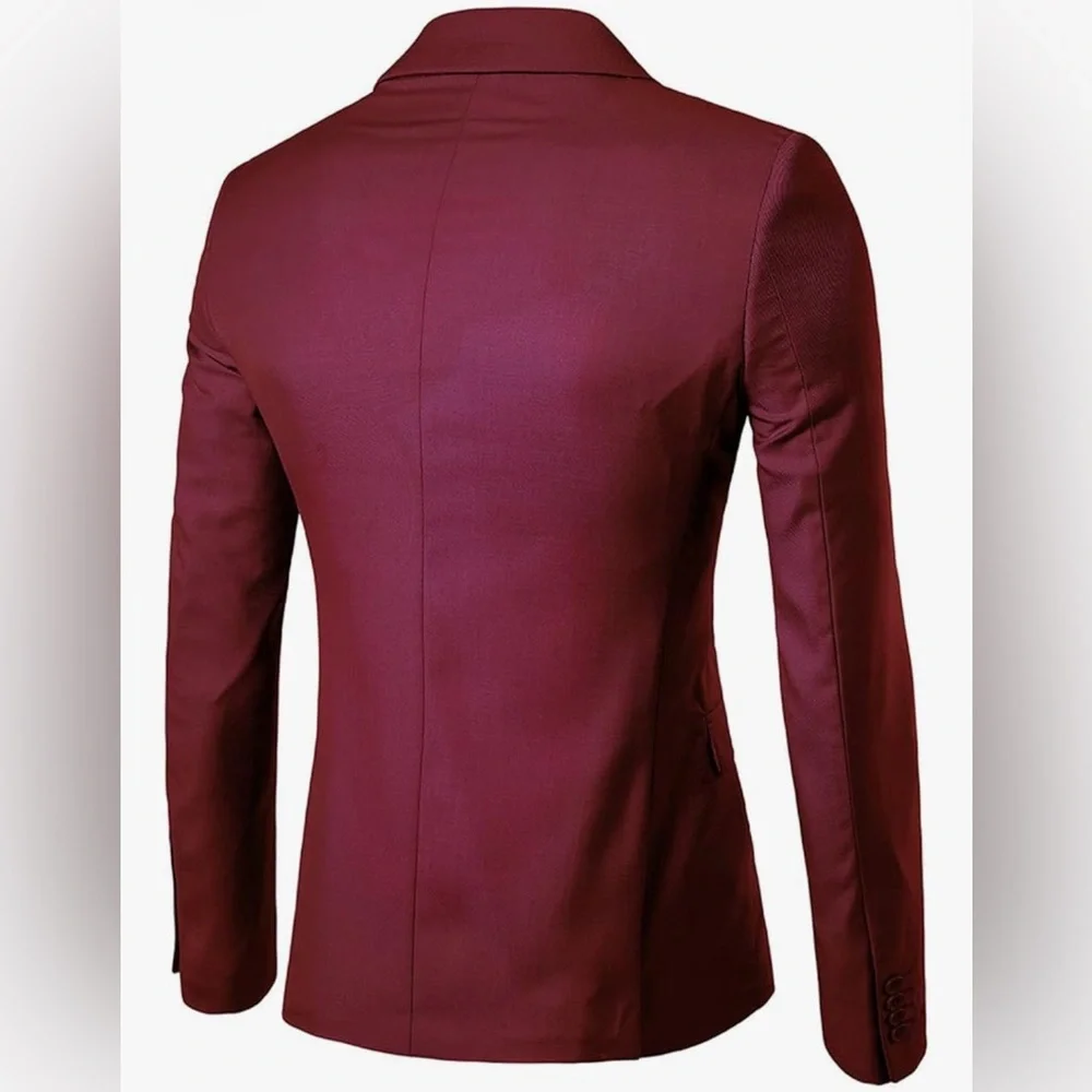 M114 NWT FlatSeven Classic Slim One Button Notched Lapel Suit Jacket‎ - Size: S